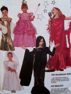 6154 GLAMOUR GIRLS Toddler Little Girls S2 3 Halloween Costume Pattern