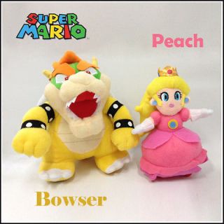 Mario Bros Plush Bowser & Koopa Peach Princess Soft Toy Stuffed Animal