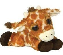 New AURORA Soft Plush Toy GIRAFFE Stuffed Animal DREAMY EYES ~Cute