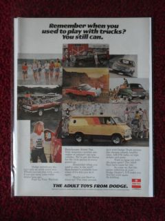 1977 Print Ad Dodge Adult Toys ~ Warlock Ramcharger Street Van Cars