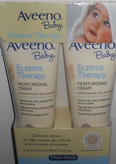 Twin Pack Aveeno Baby Eczema Therapy Moisturizing Cream 7.3 oz each