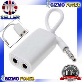 5MM JACK DUAL HEADPHONE ADAPTOR SPLITER PLUG FOR SAMSUNG I929 GALAXY