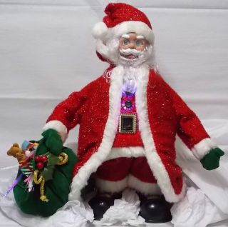 Avon 2004 Lighted Fiber Optic Musical Santa Claus Christmas Figurine