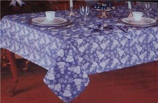 Charming Snowman Jacquard Cotton Tablecloth Napkin Set Delightful