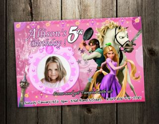 Rapunzel BIRTHDAY PARTY INVITATION CARD CUSTOM INVITE BABY SHOWER 1ST
