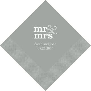 Wedding Personalized MR & MRS   STANDARD Beverage/Luncheon 3 Ply Paper