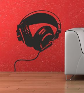 Headphone Music Bedroom Wall Art Sticker, Decal, Graphic TR2