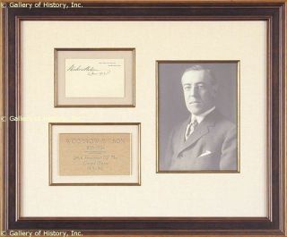 WOODROW WILSON   WHITE HOUSE CARD SIGNED 06/03/1913