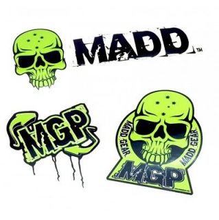 Madd Gear MGP Green Scooter Sticker Pack