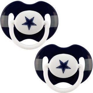 Dallas Cowboys Navy Blue Silver Striped 2 Pack Team Logo Pacifiers