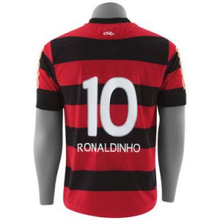 Flamengo Home #10 Ronaldinho Soccer Jersey Olympikus Authentic XXL