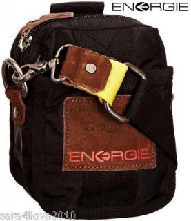 Energie Authentic Mens Fashion Black Bag Travel Accessory NWT