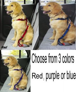 Nylon Dog Harness w/ Car Safety Restraint Seat Belt strap XS puppy 7