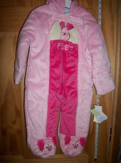NEW Disney Baby Clothes 12M Winnie the Pooh Pram PINK Piglet Face