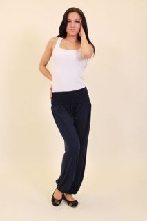 Womens Ali Baba Style Baggy Pants/Trousers Blue,Navy,Grey Sizes 6 16