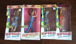 Lot of 4 Spice Girls Dolls Galoob scary sporty ginger baby box on tour