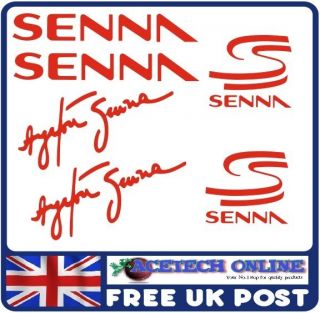 Ayrton Senna Formula 1 Vinyl Sticker Decals Kit 02 FREE POST UK