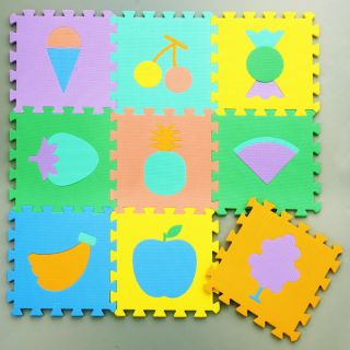 12*12 Foam Mat Puzzle Floor GYM Soft Baby Kids Play Room Fruits