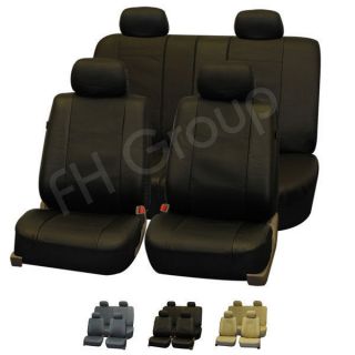 FH PU007114 Deluxe Leatherette Car Seat Covers Airbag Ready & Split