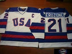 ERUZIONE Olympic USA MIRACLE Hockey K1 Jersey New WHITE Any Size RARE
