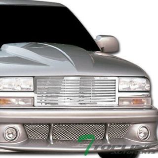 CHROME HORIZONTAL FRONT HOOD BUMPER GRILL GRILLE ABS 1998 2004 S10