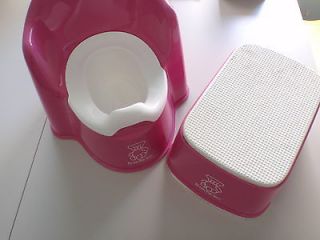 Baby Bjorn Girls Pink Potty Training Chair Seat and Stool