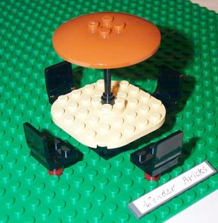 Lego Seats Black Chairs Table Umbrella Dish 8092 10173 House Train