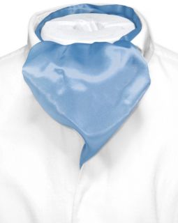Biagio ASCOT Solid BABY BLUE Color Cravat Mens Neck Tie