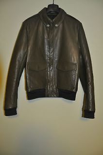Balenciaga FW11 olive leather jacket EU48 $2950