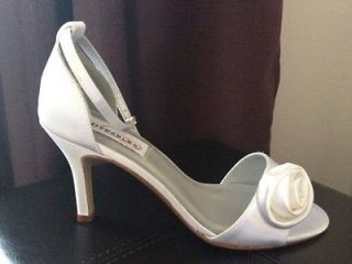 Bridal Satin Dyeable Shoes White 7.5 NEW by Dyeables Strappy
