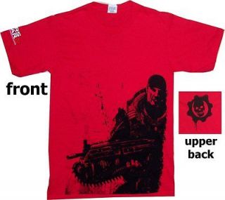 GEARS OF WAR 2 JUMBO SOLDIER W/ LANCER IMAGE RED T SHIRT LARGE NEW