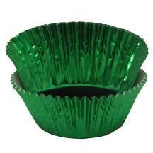 Mini Green Foil Baking Cups Cupcake Liners Pk/500 3/4 Wall 1 1/4