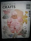 Vintage McCalls Crafts #8554 Baby Doll Clothes Pattern
