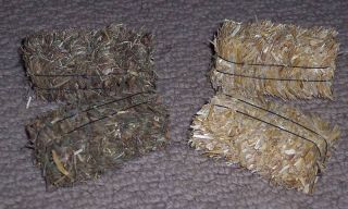 mini straw or hay bales,lot of 2,fall crafts,Breyer, farm scene,school