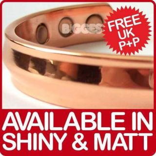 Unisex Magnetic Copper Bracelet/Bangle Bevel 6 Magnets