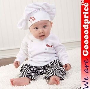 Baby Party Costume Character Professional Chef /Cooking Full set with