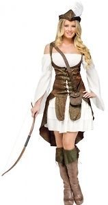 ROBIN HOOD Adult Womens Deluxe Renaissance Thief Archer Costume