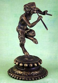 Pewter PAN Statue, Special Edition Antiqued Brass Finish, Satyr, 6.5