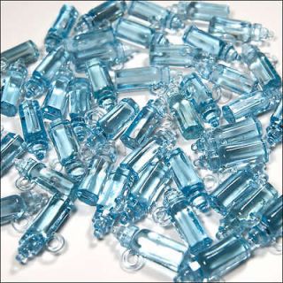 Newly listed 48 pcs Bottle Charms Baby SHOWER Favor Clear Blue BOY