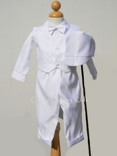 Boys Baby Infant Wedding BAPTISM Christening Outfit Hat 0 6 Months NB