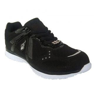 Baby Phat DARA Womens Black Silver Sporty Mesh Casual Lace Up Sneaker
