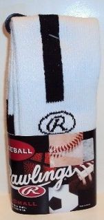Rawlings White & Black stripe baseball socks X Small