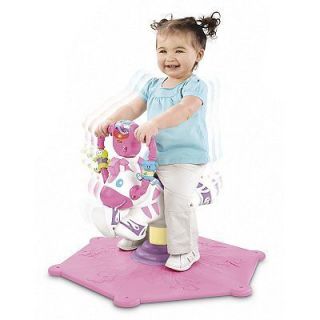 Fisher Price   34584   Rocking Horse   Bounce And Spin Zebra  Pink