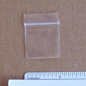Reclosable 1x1 inch clear Plastic zippy bags, 100 count