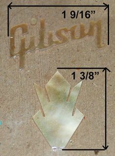 GIBSON LOGO HEADSTOCK INLAY IN GOLD MOP 1.5mm thickness