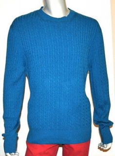 1,500 NWT Tom Ford Teal Blue Cable Knit 100% Cashmere Sweater 56/XXL