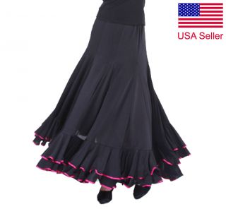 Med Brand New Ballroom Smooth Tango Full Length Long Dance Dress Skirt