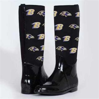 Baltimore Ravens Womens Enthusiast II Rain Boots By Cuce Shoes