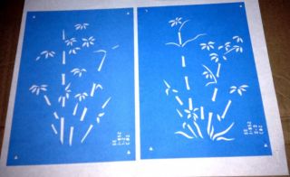BAMBOO STENCIL PLANT 2 STENCILS TREE TEMPLATE LASER CUT OVERLAY NEW 5
