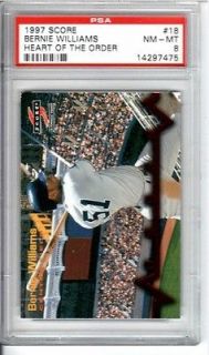 1997 Score Bernie Williams Heart of the Order Subset PSA 8 (No 9s